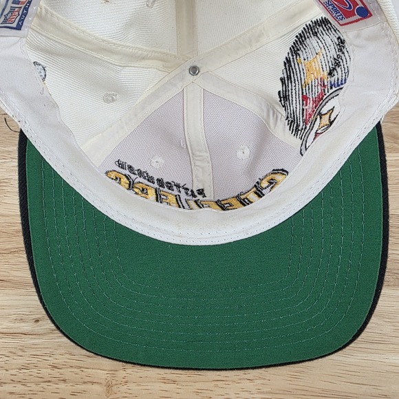 Vintage Sports Specialties Pittsburgh Steelers Laser Shadow Snapback Hat Cap NFL - Picture 9 of 15